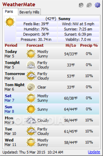 WeatherMate screenshot