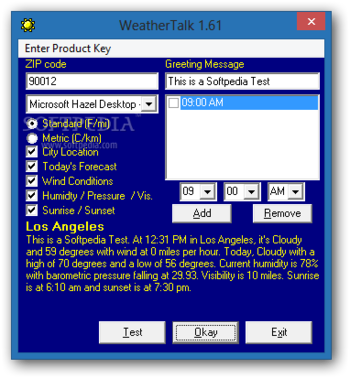 WeatherTalk screenshot