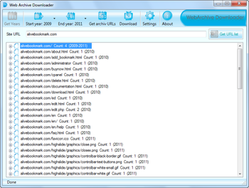 Web Archive Downloader screenshot