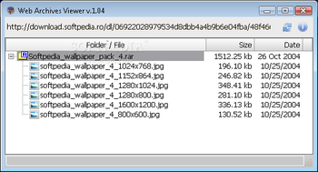 Web Archives Viewer screenshot