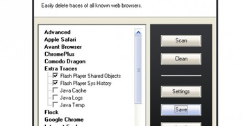 Web Browsers Traces Eraser screenshot