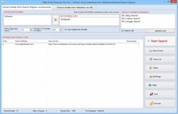 Web Emails Extractor Pro (formerly Email Finder) screenshot