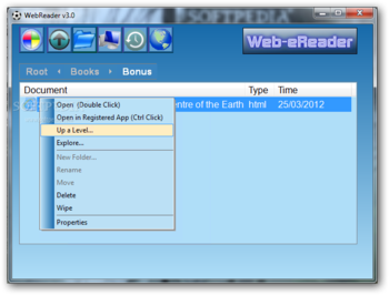 Web-eReader screenshot