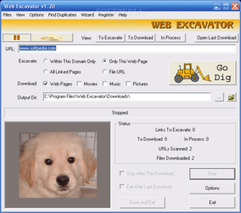 Web Excavator screenshot