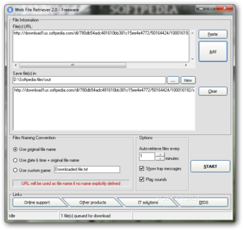 Web File Retriever screenshot