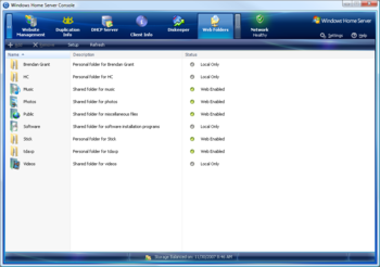 Web Folders 4 WHS screenshot
