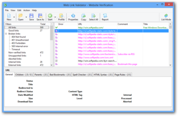 Web Link Validator screenshot