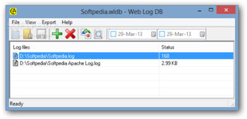 Web Log DB screenshot