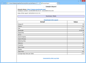 Web Log Suite screenshot 7