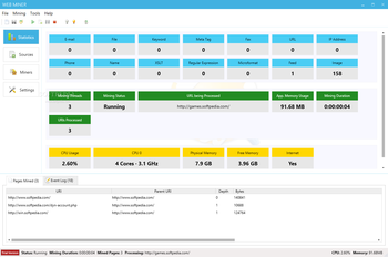WEB MINER screenshot