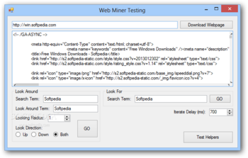 Web Miner Testing screenshot