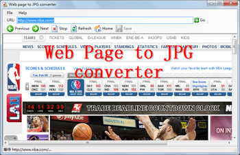 Web Page To JPG Converter screenshot