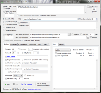 Web Proxy Checker screenshot