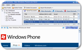 Web Remarks screenshot