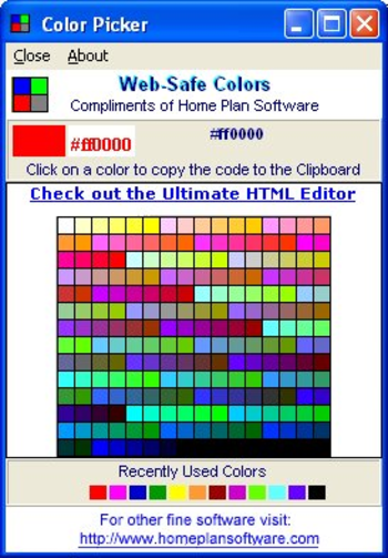 Web Safe Colors screenshot