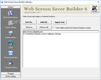 Web ScreenSaver Builder screenshot 2
