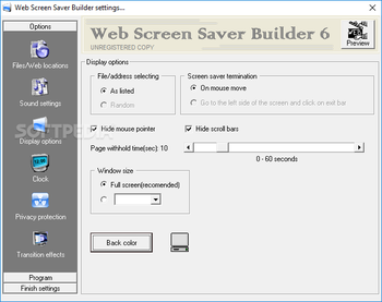 Web ScreenSaver Builder screenshot 4
