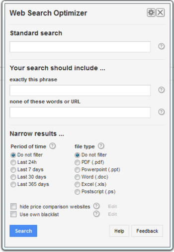 Web Search Optimizer screenshot 3