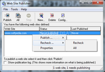 Web Site Publisher screenshot