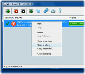 Web Stream Recorder 2015 screenshot
