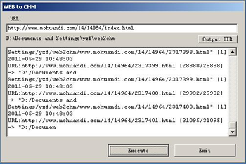 WEB2CHM screenshot