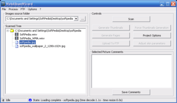 WebAlbumWizard screenshot