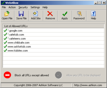 WebAllow screenshot 2