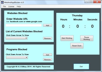 WebAndAppBlocker screenshot