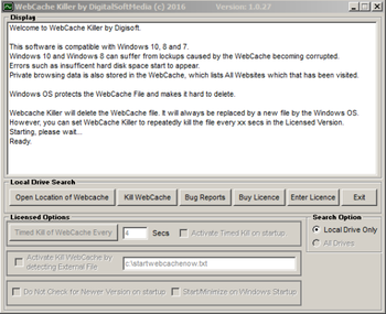 WebCacheKiller screenshot