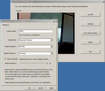 Webcam FTP Service screenshot