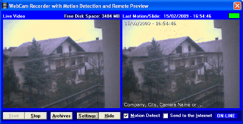 WebCam Recorder with Motion Detection and Record Preview screenshot
