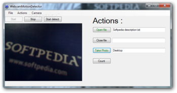 WebcamMotionDetector screenshot