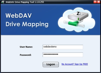WebDAV Drive Mapping Tool screenshot