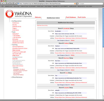 WebDNA Developer Edition screenshot