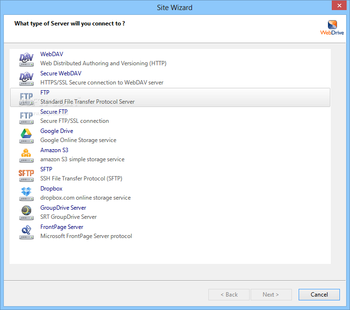 WebDrive  screenshot