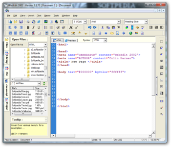 WebEdit screenshot