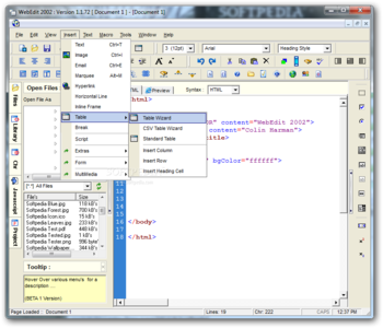 WebEdit screenshot 2