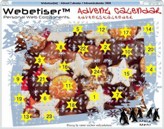 Webetiser(tm) Advent Calendar 2004 screenshot