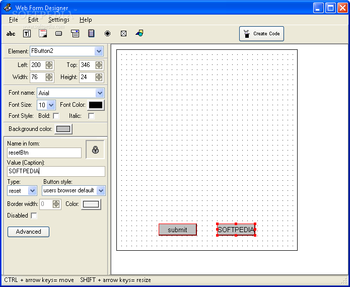 WebFormDesigner screenshot