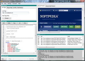 WebHarvester screenshot