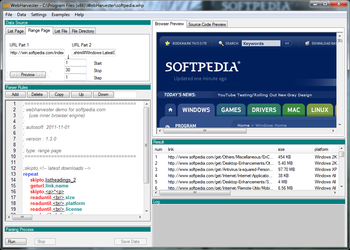 WebHarvester screenshot 2