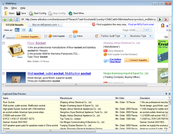 WebHarvy Web Scraper screenshot