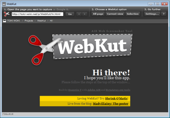 WebKut screenshot
