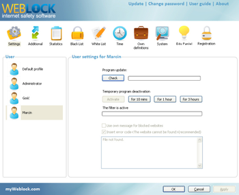 WebLock screenshot 2