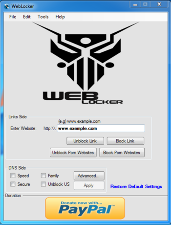 WebLocker screenshot