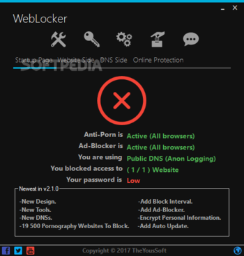 WebLocker screenshot