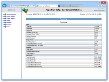 WebLog Expert screenshot 3