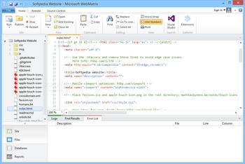 WebMatrix screenshot