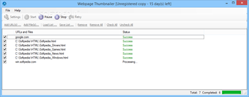Webpage Thumbnailer screenshot