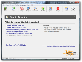 WebPod Studio Standard Edition screenshot